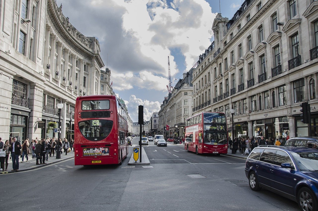 London city, bus, England - food and drink